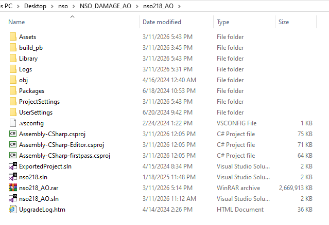 client nso unity 218 dùng cho src nso damage siêu ảo